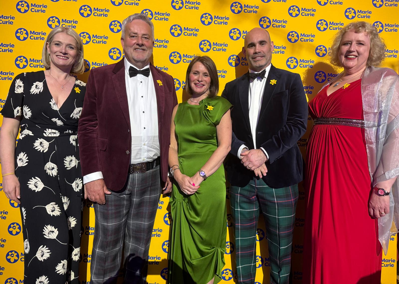 Justine with the team at a Marie Curie event